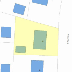60 Charlotte Rd, Newton MA 02459-1708 plot plan