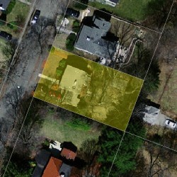 62 Hinckley Rd, Newton MA  02468-1724 aerial view