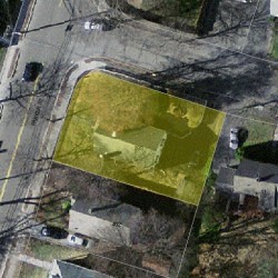 398 Parker St, Newton MA  02459-2606 aerial view
