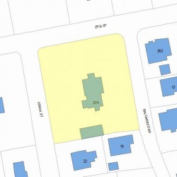 274 Otis St, Newton MA 02465-2532 plot plan