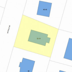 52 Hatfield Rd, Newton MA  02465-1229 plot plan