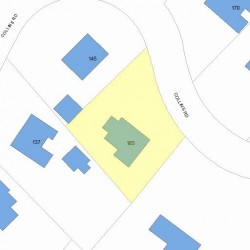 165 Collins Rd, Newton MA  02468-2237 plot plan