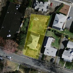 19 Vernon St, Newton MA  02458-2022 aerial view