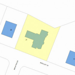 21 Endicott St, Newton MA 02461-1011 plot plan