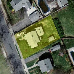 10 Fernwood Rd, Newton MA 02465-1808 aerial view