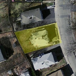 367 Linwood Ave, Newton MA  02460-1342 aerial view