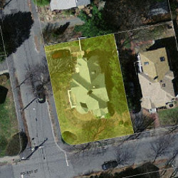 23 Forest St, Newton MA 02461-1420 aerial view