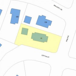 65 Cotton St, Newton MA 02458-2621 plot plan