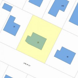 25 Grant St, Newton MA 02465-1508 plot plan