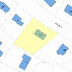 915 Dedham St, Newton MA 02459-3418 plot plan