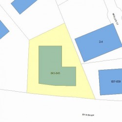 843 Boylston St, Newton MA  02461-1532 plot plan