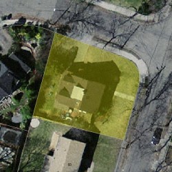 87 Manchester Rd, Newton MA 02461-1132 aerial view