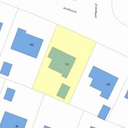 136 Jackson St, Newton MA 02459-2538 plot plan