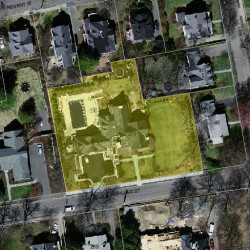 276 Highland St, Newton MA  02465-2715 aerial view