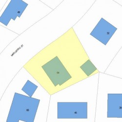 54 Marlboro St, Newton MA  02458-2443 plot plan