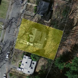 96 Manchester Rd, Newton MA 02461-1123 aerial view
