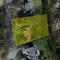 60 White Oak Rd, Newton MA  02468-1323 aerial view