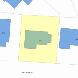 360 Brookline St, Newton MA  02459-3137 plot plan