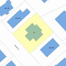 162 Chapel St, Newton MA  02458-1308 plot plan