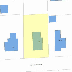 91 Washington Park, Newton MA  02460-1917 plot plan