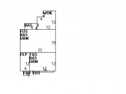 268 Cherry St, Newton MA  02465-1605 floor plan
