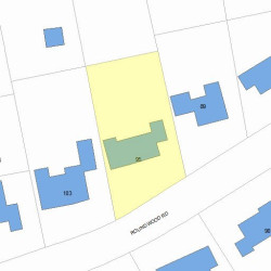 95 Roundwood Rd, Newton MA  02464-1218 plot plan