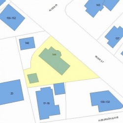 142 River St, Newton MA  02465-1428 plot plan