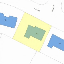 61 Donna Rd, Newton MA 02459-2804 plot plan