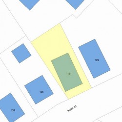 131 Rowe St, Newton MA 02466-1527 plot plan