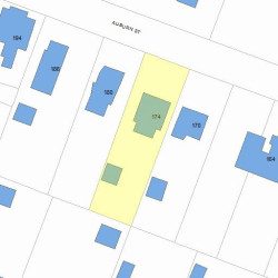 174 Auburn St, Newton MA 02466-2412 plot plan