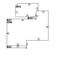 44 Countryside Rd, Newton MA  02459-2939 floor plan