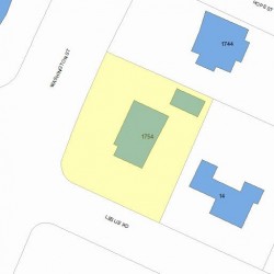 1754 Washington St, Newton MA 02466-2812 plot plan