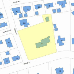 101 Homer St, Newton MA  02459-1512 plot plan