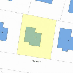 77 Montrose St, Newton MA 02458-2726 plot plan