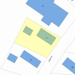 25 Curve St, Newton MA  02465-2206 plot plan