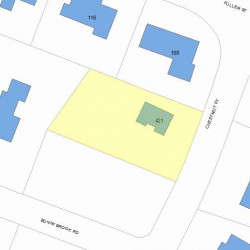421 Chestnut St, Newton MA  02468-1005 plot plan