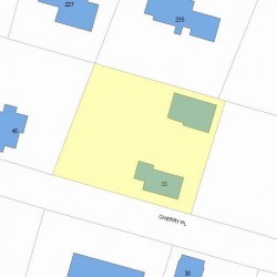 33 Cherry Pl, Newton MA 02465-1505 plot plan