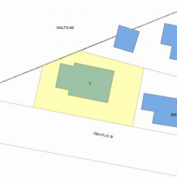 9 Decatur St, Newton MA  02460-1001 plot plan