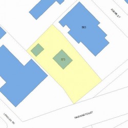 573 Washington St, Newton MA 02458-1419 plot plan
