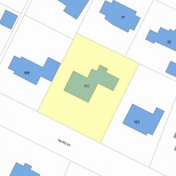 193 Ward St, Newton MA 02459-1331 plot plan