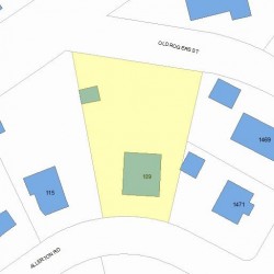 109 Allerton Rd, Newton MA 02461-1201 plot plan