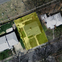 9 Kensington Ave, Newton MA  02465-1313 aerial view