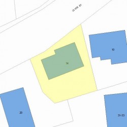 14 Clyde St, Newton MA 02460-2209 plot plan
