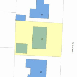 26 Charlotte Rd, Newton MA  02459-1708 plot plan