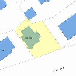 1055 Washington St, Newton MA  02465-2117 plot plan