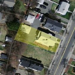 301 Lexington St, Newton MA 02466-1211 aerial view