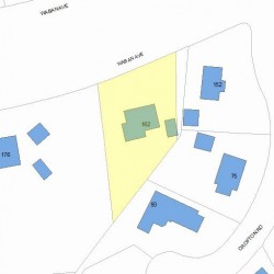 162 Waban Ave, Newton MA 02468-2107 plot plan