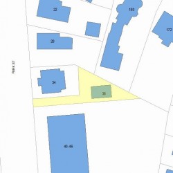 36 Park St, Newton MA 02458-2007 plot plan