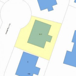9 Hunnewell Cir, Newton MA 02458-2218 plot plan