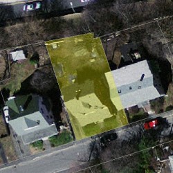 25 Hunter St, Newton MA  02465-2407 aerial view